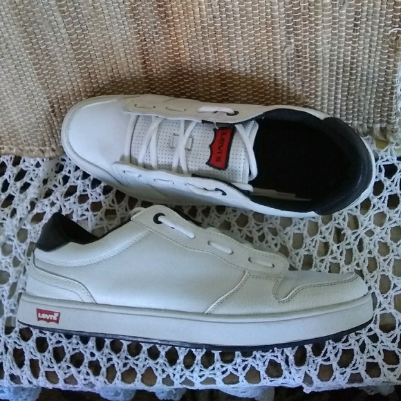 LEVI'S MEN'S WHITE LEATHER 51623902-W CASUAL SHOES - Picture 3 of 5